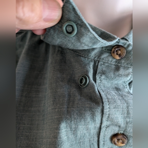 NEW L.L.Bean Women's Tops / Blouse Size 1X Plus Green 98% Cotton 2% Spandex - Picture 4 of 10